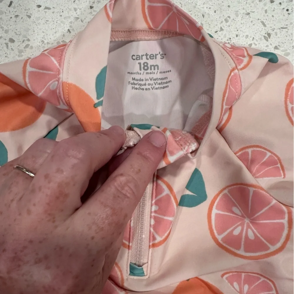 Carter's Pink and Orange Kids Swim Rashguard